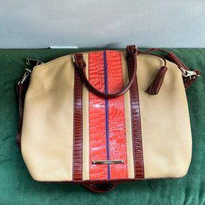 Brahmin vintage Duxbury Vineyard satchel handbag
